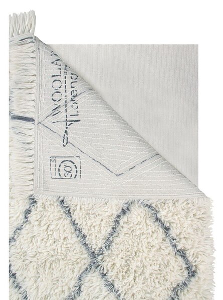 Kremno bela pralna ročno tkana volnena preproga 80x140 cm Berber Soul – Lorena Canals