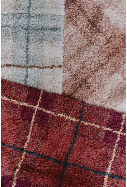 Rdeča pralna ročno tkana bombažna preproga 90x120 cm Tartan Vintage Red – Lorena Canals
