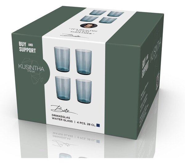 Kozarci v kompletu 4 ks 280 ml Kusintha – Bitz