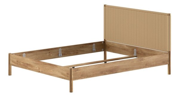 Zakonska postelja iz masivnega hrasta brez letvenega dna 160x200 cm v naravni barvi Olive Rope – Vipack