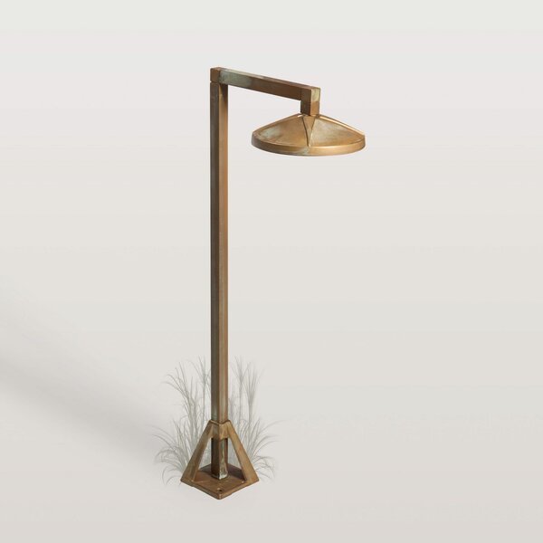 Moretti Luce LED-svetilka za podnožje Aura Disk, 50 x 19 cm, starinsko medenina, Bronasta / starinska medenina, Medenina, Podeželska hiša / Rustikalna