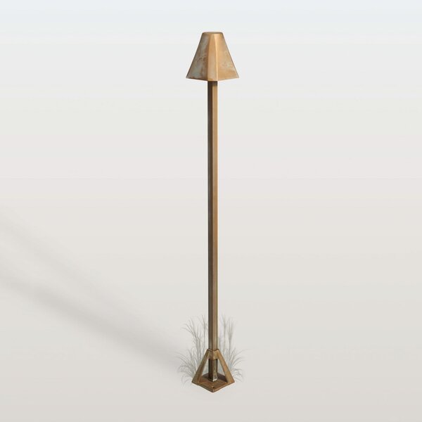 Moretti Luce LED-ulična svetilka Silva Frame, višina 80 cm, starinsko medenina, IP65, Bronasta / starinska medenina, Medenina, Podeželska hiša / Rustikalna