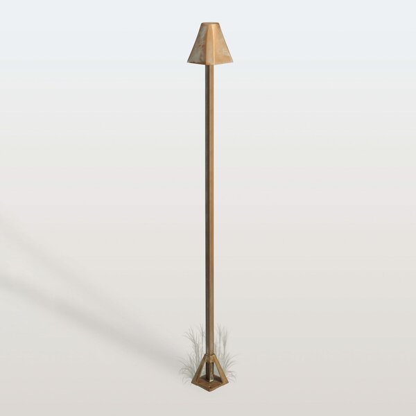 Moretti Luce LED-ulična svetilka Silva Frame, višina 100 cm, starinsko medenina, IP65, Bronasta / starinska medenina, Medenina, Podeželska hiša / Rustikalna