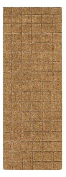 Oker rumen ročno tkan volnen tekač 80x230 cm Mosaic Ochre – Lorena Canals