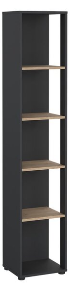 Antracitno siv/naraven regal v hrastovem dekorju 41x205 cm Sign – Tvilum
