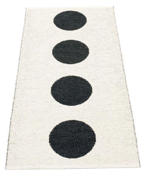 Črno-bel zunanji in notranji tekač 70x150 cm Vera Black – Pappelina