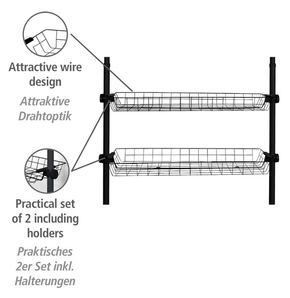 Kovinski organizatorji za garderobo v kompletu 2 ks Herkules – Wenko