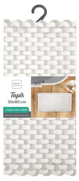 Sivo-bež kopalniška preproga 50x80 cm Rafael – douceur d'intérieur