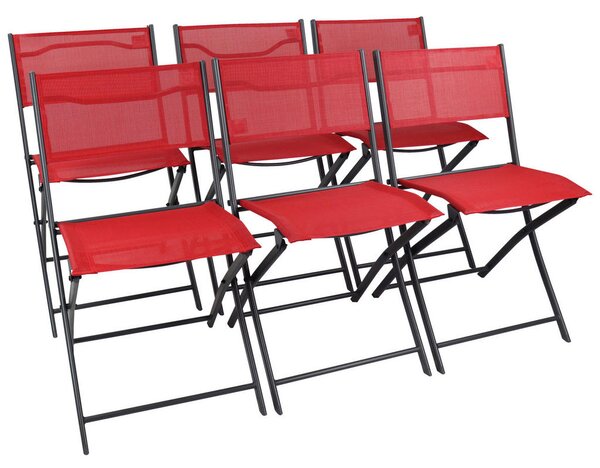SET ZLOŽLJIVIH VRTNIH STOLOV rdeča
