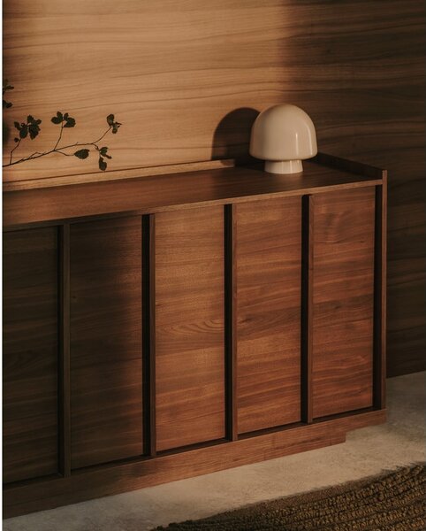 Rjava komoda v orehovem dekorju 200x80x45 cm Onix – Kave Home