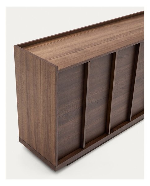 Rjava komoda v orehovem dekorju 200x80x45 cm Onix – Kave Home