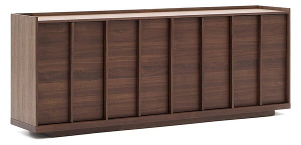 Rjava komoda v orehovem dekorju 200x80x45 cm Onix – Kave Home