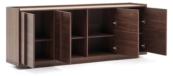 Rjava komoda v orehovem dekorju 200x80x45 cm Onix – Kave Home