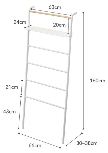 Bel obešalnik s polico YAMAZAKI Tower Ladder