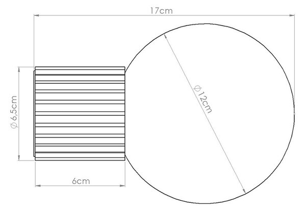 Sivorjava stenska svetilka Orbital – Sollux