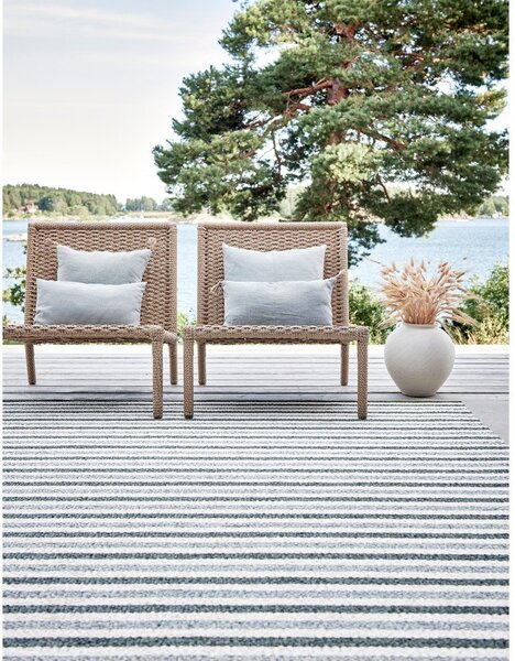 Zelena/kremno bela notranja in zunanja preproga 70x120 cm Teo Sage – Pappelina