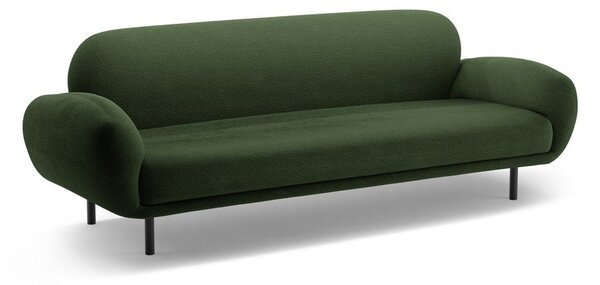 Zelena sedežna garnitura iz tkanine bouclé 208 cm Poppy – Micadoni