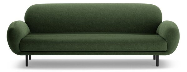 Zelena sedežna garnitura iz tkanine bouclé 208 cm Poppy – Micadoni