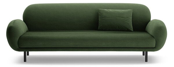 Zelena sedežna garnitura iz tkanine bouclé 208 cm Poppy – Micadoni