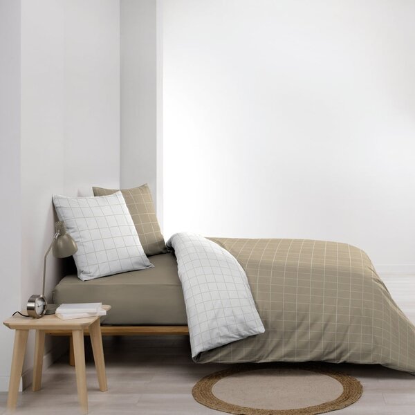 Belo-bež bombažna posteljnina za zakonsko posteljo 200x200 cm Cadria – douceur d'intérieur
