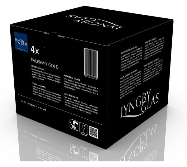 Kozarci v kompletu 4 ks 500 ml Palermo – Lyngby Glas