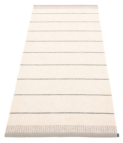 Svetlo siv/kremno bel zunanji in notranji tekač 85x200 cm Belle Warm Grey – Pappelina