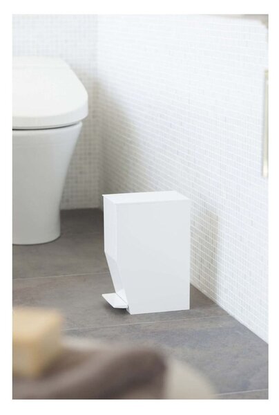 Bel plastičen koš za smeti s pedalom 3,9 l Tower – YAMAZAKI