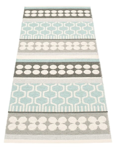 Siv/turkizen zunanji in notranji tekač 70x180 cm Asta Pale Turquoise – Pappelina