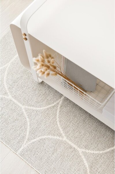 Kremno bela notranja in zunanja preproga 70x100 cm Boo Linen – Pappelina