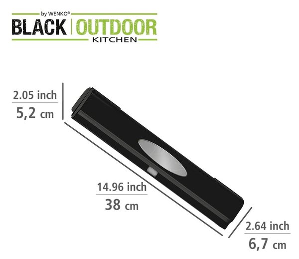Črni separator za folijo Wenko Black Outdoor Kitchen
