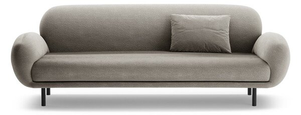 Siva sedežna garnitura iz tkanine bouclé 208 cm Poppy – Micadoni