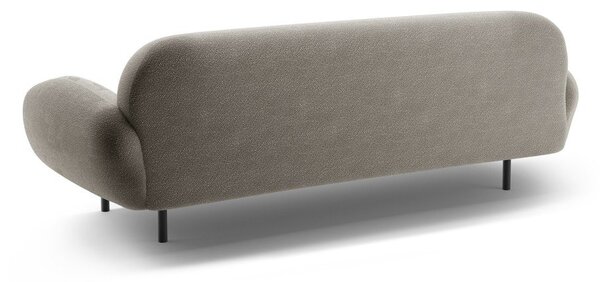 Siva sedežna garnitura iz tkanine bouclé 208 cm Poppy – Micadoni