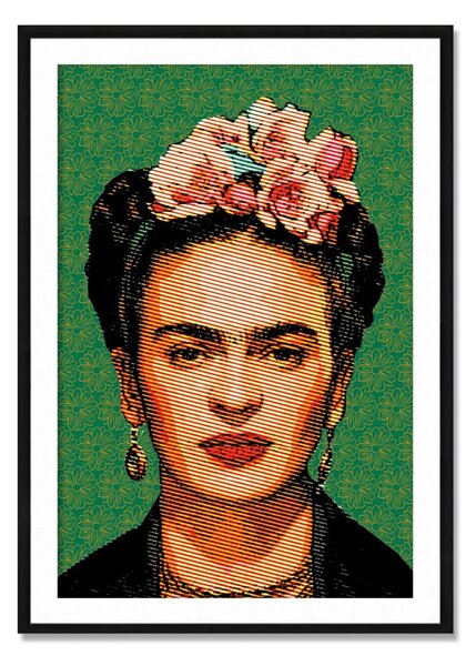 Stenska slika iz lesa sambe Madre Selva Frida Risba, 40 x 60 cm