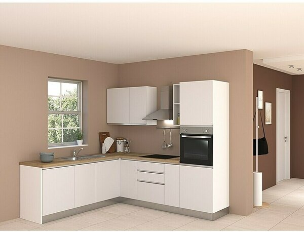 Marinelli Cucine Predsestavljena kotna kuhinja Luce (Š x G: 250 x 225 cm, Z električnimi napravami, Umivalnik levo)