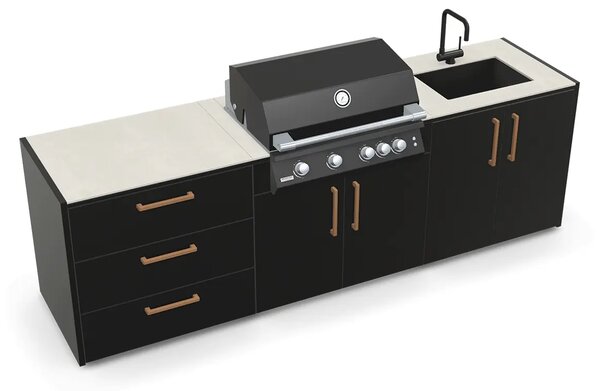 BRABURA Rustica letna kuhinja Ι Fusion 400 RM Ι 286 cm