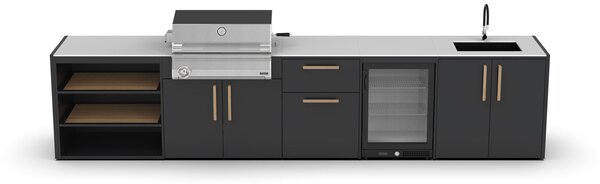 BRABURA Ember 800 vgradni žar na oglje