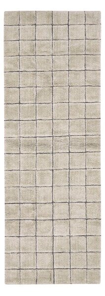 Bež ročno tkan volnen tekač 80x230 cm Mosaic Sandstone – Lorena Canals