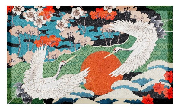 Predpražnik 40x70 cm Japanese Bird – Artsy Doormats