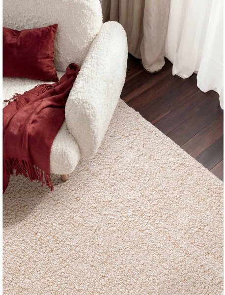 Kremno bela ročno tkana bouclé preproga 200x290 cm Notting Hill Portobello – Ted Baker