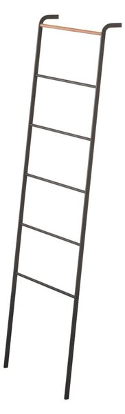 Črna dekorativna lestev z detajli iz bukovega lesa YAMAZAKI Tower Ladder