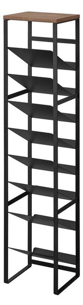 Črno kovinsko držalo za vino za 16 steklenic 20x88,5x19 cm Tower – YAMAZAKI