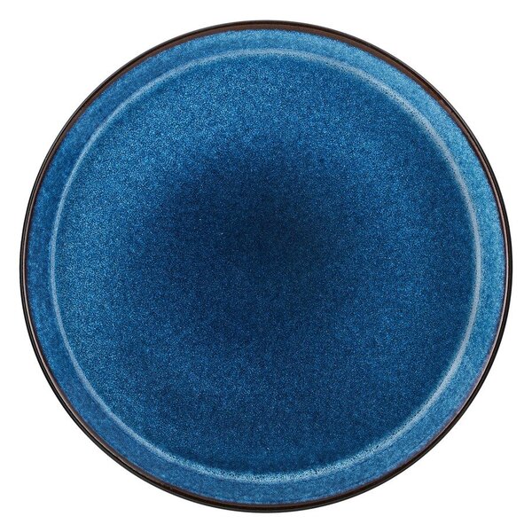 Črno-moder krožnik iz kamenine ø 27 cm Gastro Dark Blue/Black – Bitz