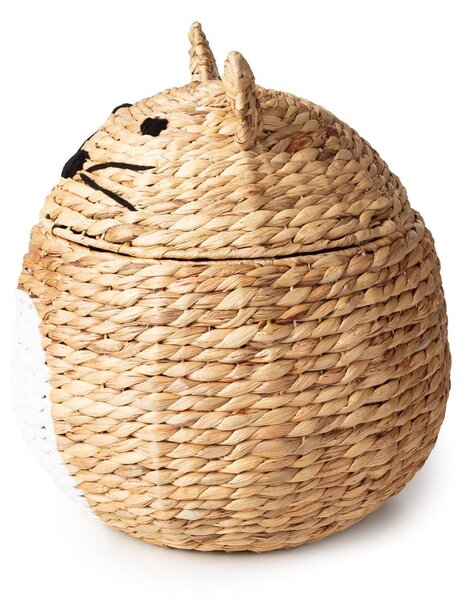Otroška škatla za shranjevanje iz vodne hijacinte v naravni barvi ø 40x43 cm Cat – Compactor