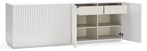 Bela komoda Teulat Doric, širina 200 cm