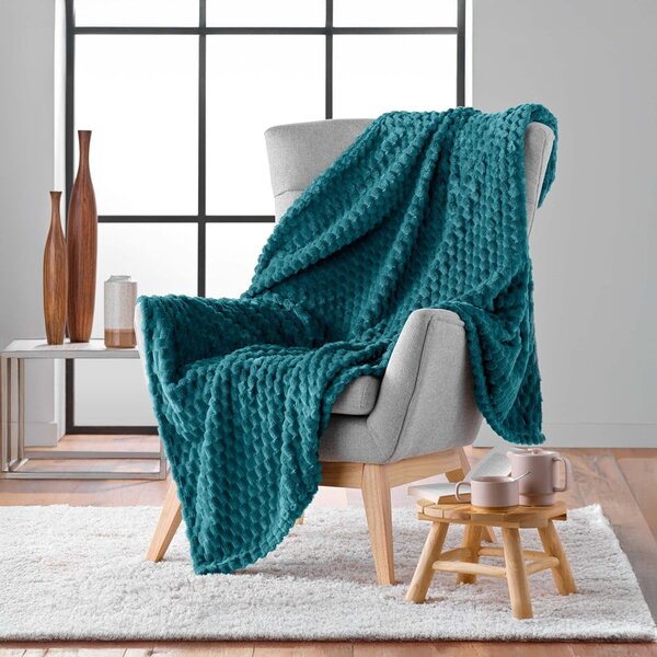 Modra odeja iz mikroflanele 125x150 cm Mini Frosty – douceur d'intérieur