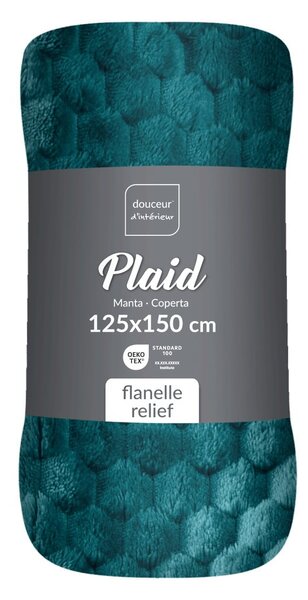 Modra odeja iz mikroflanele 125x150 cm Mini Frosty – douceur d'intérieur