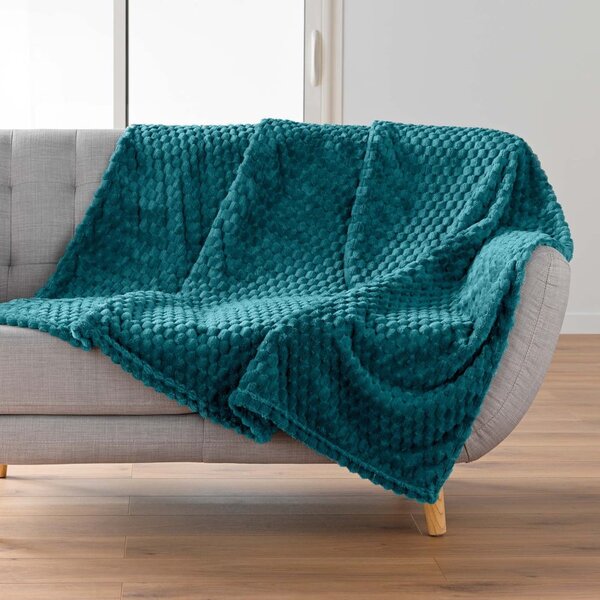 Modra odeja iz mikroflanele 125x150 cm Mini Frosty – douceur d'intérieur