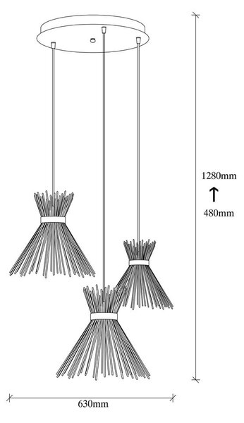 Črna viseča svetilka Opviq lights Kirpi