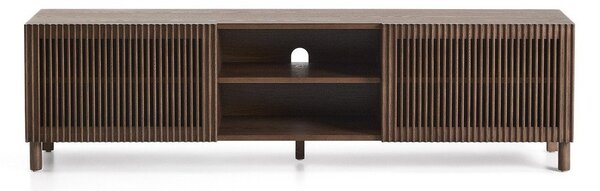Temno rjava TV omarica v orehovem dekorju 180x49,5x42,5 cm Beyla – Kave Home
