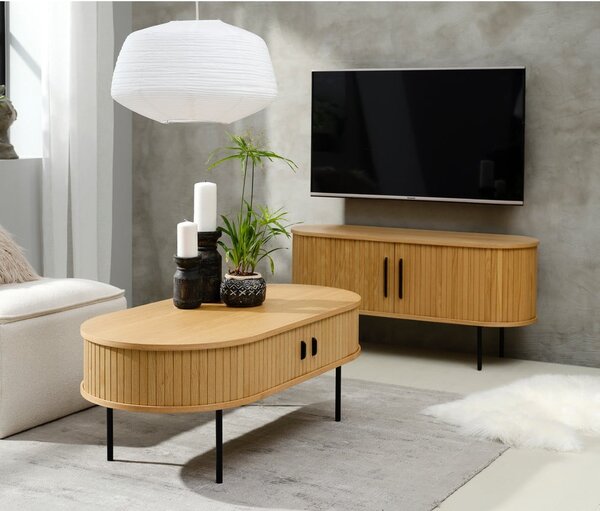 TV omarica v hrastovem dekorju 120x56 cm Nola – Unique Furniture